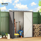 Outsunny 5' x 3' Outdoor Storage Shed-Steel structure and galvanized finish are robust and anti-rust for reliable daily use  
