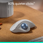 Logitech Ergo M575S Wireless Trackball Mouse - Off-White-Made with recycled plastic: The plastic parts in the ERGO M575S Bluetooth trackball mouse are made of certified post-consumer recycled plastic (Graphite: 52%, Off-White: 21%) 