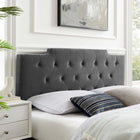 Modway Juliet Tufted Performance Velvet Full/Queen Headboard - Charcoal-Performance Velvet Polyester Upholstery