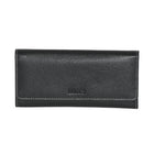 Roots Ladies Slim Clutch Wallet - Black-14 credit card slots
