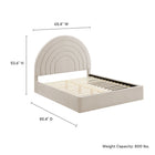 Modway Solana Arched Performance Velvet Queen Platform Bed - Almond-8