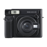 FUJIFILM instax WIDE 400 instant camera - Jet Black-Ruggedly beautiful design with a textured grip, shoulder strap, and handy tripod mount