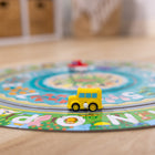 Melissa & Doug Round the Shore Tracks Cardboard Jigsaw Floor Puzzle With Wind-Up Vehicles - 48 Pieces-8