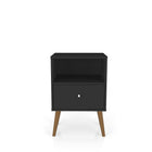 Manhattan Comfort Liberty 1.0 Nightstand, Black (203AMC8)-Modern Nightstand for Bedroom or Living Room use.