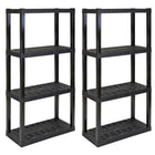 Oskar 4-Tier Heavy Duty Shelving Unit - 14" x 30" x 57" - Black-400 lb (180 kg) total capacity (100 lbs per shelf)