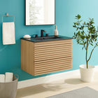 Modway Render 30" Wall-Mount Bathroom Vanity - Oak/Black-Walnut Grain Vanity