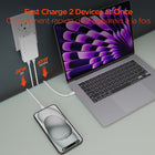 HyperGear 65W Flat Ultra-Slim Dual Port USB-C Wall Travel Charger-Fast charging for iPad and Android Tablets