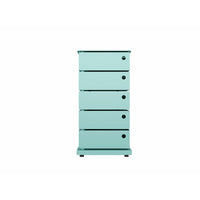 Simply Storage Unit 14.96"W x 10.43"D x 28.35"H - Teal-Solid steel construction with scratch-resistant finish