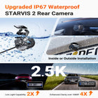 Vantrue N4 Pro S 4K 3-Channel Front, Inside and Rear Dash Cam with 64 GB SD Card-Upgraded rear camera with starvis 2 imx662 sensor records up to 2.5k resolution for detailed rear footage