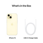 Apple iPhone 15 6.1" Super Retina XDR - 128 GB - Yellow - Bell and Virgin Plus-1 Year Limited Manufacturer Warranty