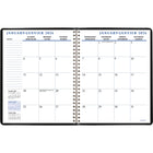 Staples 2026 Weekly/Monthly Planner - 8-3/4" H x 6-7/8" W - Black - Bilingual-Weekly: one week per two-page spread vertical planning with ruled sections notes section on top, monthly: two-page spread with notes section, past/present/future month reference and block format