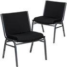 Flash Furniture HERCULES Series Big & Tall Fabric Stack Chair - Black - 2 Pack-Set of 2 Multipurpose Stack Chairs