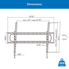 Mount-It! Heavy Duty XXL Tilt TV Mount-Product Dimensions: 3.1" x 39.6" x 23.7" 