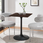 Modway Lippa 24" Square Wood Dining Table - Black Cherry Walnut-Beveled Edges