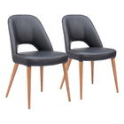Zuo Leith Dining Chair - Black - Set of 2-Assembly not required