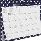 Blueline 2027 Colourful Monthly Wall Calendar with Gold Twin-Wire Binding - 15" x 12" - Nautical - Bilingual-Numbered weeks