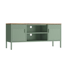 Manhattan Comfort Landen 47.3" Modern TV Stand - Green-Metal Legs with Adjustable Floor Protectors for Custom Fitted Stability