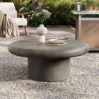 Modway Argos Indoor/Outdoor Patio Concrete Round Coffee Table - Grey-Indoor/Outdoor Design