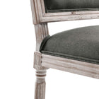 Modway Court French Vintage Upholstered Fabric Dining Side Chair - Natural/Grey-8