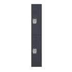 Ceha RH Series 2-Tier Locker with Louver Vents and Recessed handle - Bank of 1 - Graphite Grey-Built to withstand heavy daily use