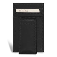 Champs Onyx Leather Mag Card Case - Black-Leather Mag Card Case