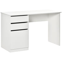 HOMCOM 47.25" Modern Computer Desk - White-Modern style office desk will match any decor in your home or office