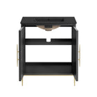 Modway Awaken 30" Bathroom Vanity - Black-Solid Wood and MDF Construction