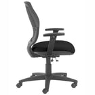 Nightingale Malibu Mid Back Plastic Mesh Chair - Black-4-way height and width adjustable arms with arm pad front and back adjustment and arm pivot adjustment for full-range movement
