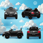 Qaba 12V Volkswagen Beetle Licensed Kids Electric RC Car - Black-Kids manually drive or parents' remote control 