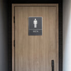 Futech Man with Braille Washroom Sign - Grey - 2 Pack-Adhesive Application included to mount