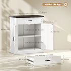 HOMCOM Farmhouse 29.6" L Sideboard Buffet Cabinet with Storage and 1.2" Thick Top - White-1.2" (3 cm) thick MDF tabletop supports up to 101 lb. (46 kg) securely