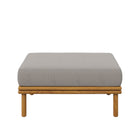 Modway Wren Outdoor Patio Teak Wood Ottoman - Natural/Driftwood-7