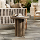 Modway Tori 20" Indoor/Outdoor Round Side Table - Weathered Walnut-20 Inch Round Tabletop