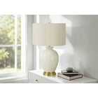 Monarch Specialties 26" H Transitional Table Lamp - Ivory / Cream Shade / Cream Ceramic-The convenient 3-way rotary switch using a maximum outage of 100W/120V (bulb not included), allows you to adjust the lighting ambiance from dim to bright in your living room, home office, or bedroom
