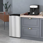 HOMCOM Mini Fridge with Freezer and Reversible Door for Bedroom - Silver-5-level adjustable temperature settings controlled by the thermostat knob