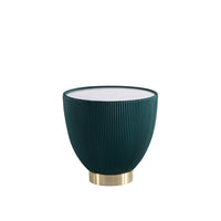 Manhattan Comfort Anderson 18.43" Modern Leatherette Upholstered End Table - Green-Modern End Table for Living Room Use