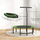 Soozier 45" Mini Trampoline for Adults-Three-level adjustable 'T' bar handle for balance at a correct height