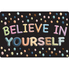 Ashley Productions Smart Poly The Original Fun Mat Welcome Mat - 15.5" x 23.5" - Believe in Yourself-Measurements and Design: The Believe in Yourself Welcome Mat measures 15.5" x 23.5".