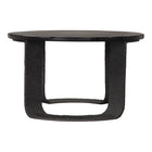 Zuo Divin Coffee Table - Black-Recycled Sand Cast Glass round shape tabletop