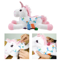 Bouncyband Busy Bee Sensory Activity Toy - Unicorn-CALMING: Super soft and cuddly plush reduces anxiousness by keeping fingers busy releasing pent up energy alleviating stress, tension, and boredom