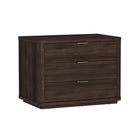Manhattan Comfort Evelyn 32" Modern 3-Drawer Nightstand - Brown-Sleek, Horizontal Drawer Pulls for a Clean, Uncluttered Look