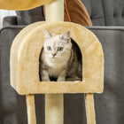PawHut 39" Deluxe Cat Tree Activity Centre - Deep Cream-Colour: Deep Beige 