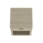Manhattan Comfort Evelyn 20" Modern 1-Drawer Nightstand 2-Piece Set - Natural-20" L x 20" W x 24" H