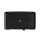 Tork Twin Mini Bath Tissue Dispenser - Black-
Maximize hygiene with a dispensing system that protects the bath tissue from overexposure to restroom environment.