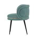 Manhattan Comfort Kaya 22.83" Modern Velvet Upholstered Dining Chair - Mint Green - Set of 2-Inner Seat Depth: 20.08 in. Seat Height: 19.29 in. Inner Seat Width: 20.28 in