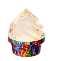 OSGONA Ice Cream Silhouette LED Bedside Table Lamp - Rainbow-Features a playful ice cream inspired design that adds decorative appeal while functioning as a soft ambient light