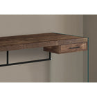Monarch Specialties 7444 48" Computer Desk - Brown Reclaimed Wood/ Glass Panels-Compact enough for condos, lofts or apartments