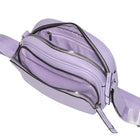 Nicci Ladies Crossbody Bag with Front Zipper Pocket - Lilac-Adjustable crossbody strap (21.5" drop)