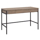 Hudson&Canal Evans 48" Writing Desk - Antiqued Grey Oak-A mid-century modern design for your entryway, living room, den, and more