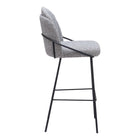 Zuo Jambi Barstool - Black/White - Set of 2-3 year limited warranty